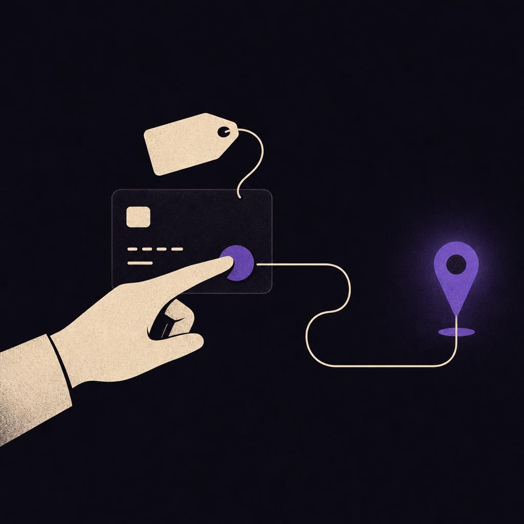 DarkSwap campaign art: a hand pressing the send button on its own deposit